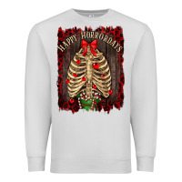 Dove Grey Happy Horrordays Premium Sweatshirt - RanaPortraitStore