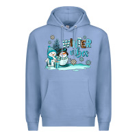 Colony Blue winter vibes Premium Hoodie - AdoDesignShop