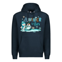 Navy winter vibes Premium Hoodie - AdoDesignShop