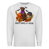 Oatmeal Heather Happy howl o ween Premium Sweatshirt - RanaPortraitStore