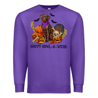 Purple Happy howl o ween Premium Sweatshirt - RanaPortraitStore
