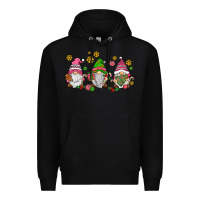 Black pink christmas gnomies Premium Hoodie - AdoDesignShop
