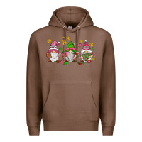Chestnut pink christmas gnomies Premium Hoodie - AdoDesignShop