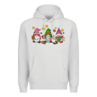Dove Grey pink christmas gnomies Premium Hoodie - AdoDesignShop