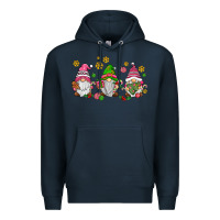 Navy pink christmas gnomies Premium Hoodie - AdoDesignShop