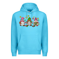 Ocean Blue pink christmas gnomies Premium Hoodie - AdoDesignShop