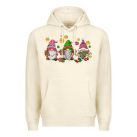 Sandshell pink christmas gnomies Premium Hoodie - AdoDesignShop