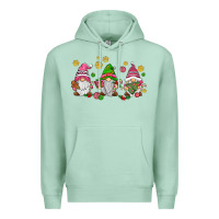 Seafoam pink christmas gnomies Premium Hoodie - AdoDesignShop