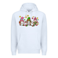 White pink christmas gnomies Premium Hoodie - AdoDesignShop