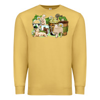 Antique Gold sheep coffee cups Premium Sweatshirt - Zillion Design Studio