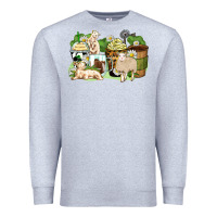 Heather Grey sheep coffee cups Premium Sweatshirt - Zillion Design Studio