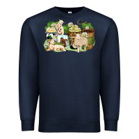 Navy sheep coffee cups Premium Sweatshirt - Zillion Design Studio
