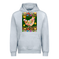 Heather Grey Christmas Chicken Urban Hoodie - Artiststas