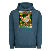 Pigment Midnight Navy Christmas Chicken Urban Hoodie - Artiststas