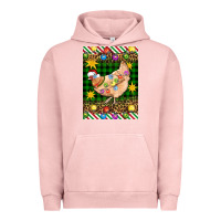 Pigment Salmon Christmas Chicken Urban Hoodie - Artiststas