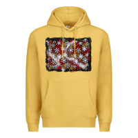Antique Gold christmas snow crystals background Premium Hoodie - BundleAndBundleShop
