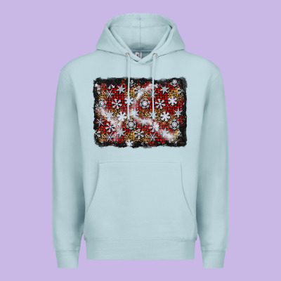 Christmas Snow Crystals Background Premium Hoodie Designed By Bundleandbundleshop