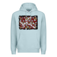 Blue Mist christmas snow crystals background Premium Hoodie - BundleAndBundleShop