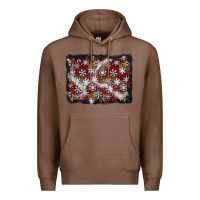 Chestnut christmas snow crystals background Premium Hoodie - BundleAndBundleShop