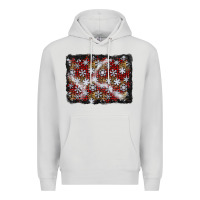 Dove Grey christmas snow crystals background Premium Hoodie - BundleAndBundleShop