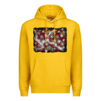 Lemon christmas snow crystals background Premium Hoodie - BundleAndBundleShop
