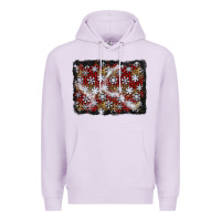 Lilac christmas snow crystals background Premium Hoodie - BundleAndBundleShop