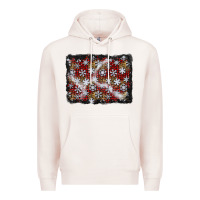 Pale Pink christmas snow crystals background Premium Hoodie - BundleAndBundleShop