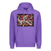 Purple christmas snow crystals background Premium Hoodie - BundleAndBundleShop