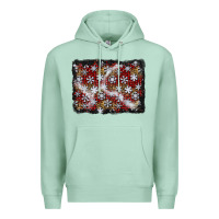 Seafoam christmas snow crystals background Premium Hoodie - BundleAndBundleShop