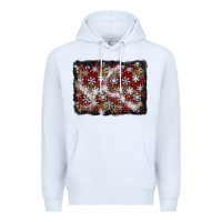 White christmas snow crystals background Premium Hoodie - BundleAndBundleShop