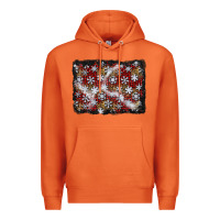 Carrot christmas snow crystals background Premium Hoodie - BundleAndBundleShop