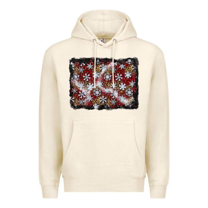 Christmas Snow Crystals Background Premium Hoodie by BundleAndBundleShop | Teevron