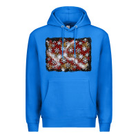 True Royal christmas snow crystals background Premium Hoodie - BundleAndBundleShop