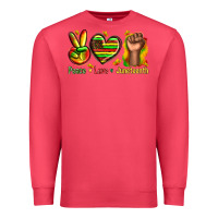 Cardinal peace love juneteenth Premium Sweatshirt - texasbilliewilder
