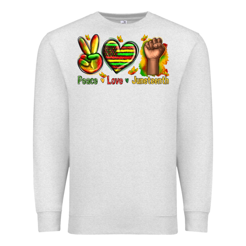 Peace Love Juneteenth Premium Sweatshirt by texasbilliewilder | Teevron
