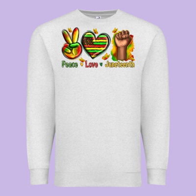 Premium Sweatshirt peace love juneteenth