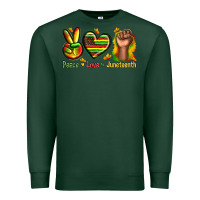 Sports Green peace love juneteenth Premium Sweatshirt - texasbilliewilder