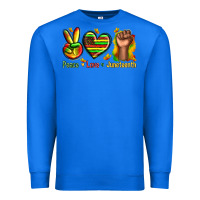 True Royal peace love juneteenth Premium Sweatshirt - texasbilliewilder