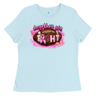 Baby Blue together we fight football Ladies Tee - BarkalooDesign