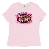 Bubblegum Pink together we fight football Ladies Tee - BarkalooDesign