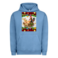 Pigment Pebble Blue Christmas coop animals Urban Hoodie - Artiststas