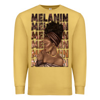 Antique Gold melanin melanin melanin with afro girl Premium Sweatshirt - texasbilliewilder