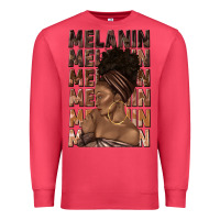 Cardinal melanin melanin melanin with afro girl Premium Sweatshirt - texasbilliewilder