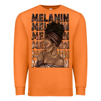 Carrot melanin melanin melanin with afro girl Premium Sweatshirt - texasbilliewilder
