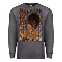 Charcoal Heather melanin melanin melanin with afro girl Premium Sweatshirt - texasbilliewilder