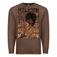 Chestnut melanin melanin melanin with afro girl Premium Sweatshirt - texasbilliewilder