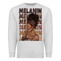 Dove Grey melanin melanin melanin with afro girl Premium Sweatshirt - texasbilliewilder