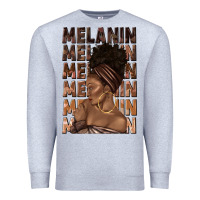 Melanin Melanin Melanin With Afro Girl Premium Sweatshirt | Teevron