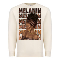 Sandshell melanin melanin melanin with afro girl Premium Sweatshirt - texasbilliewilder