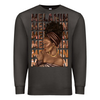 Smoke melanin melanin melanin with afro girl Premium Sweatshirt - texasbilliewilder